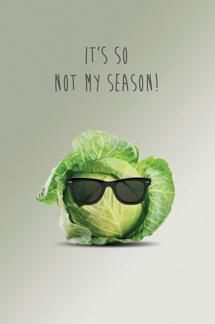 Do The Green Thing Cabbage with Sunglasses