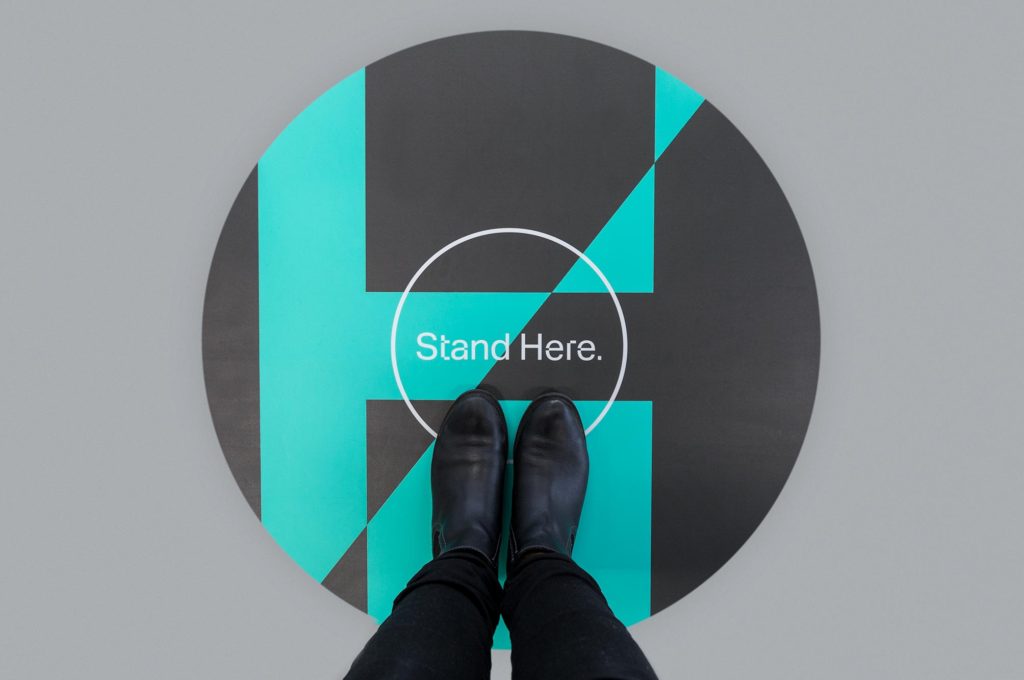 Here East Locations Stand Here Floor