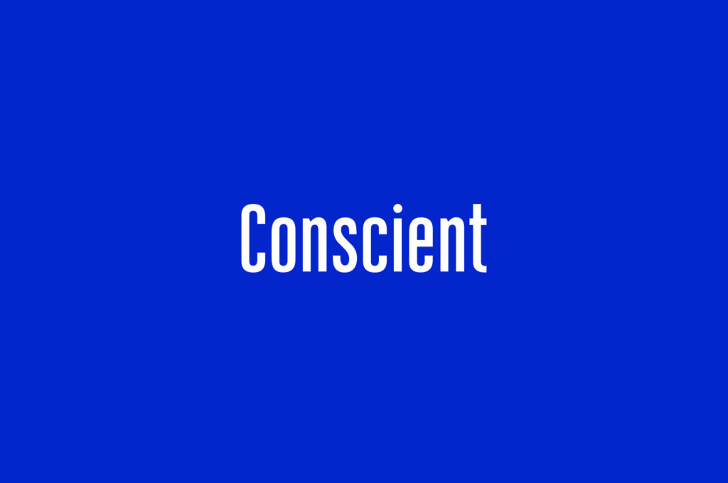 Conscient Logo on blue